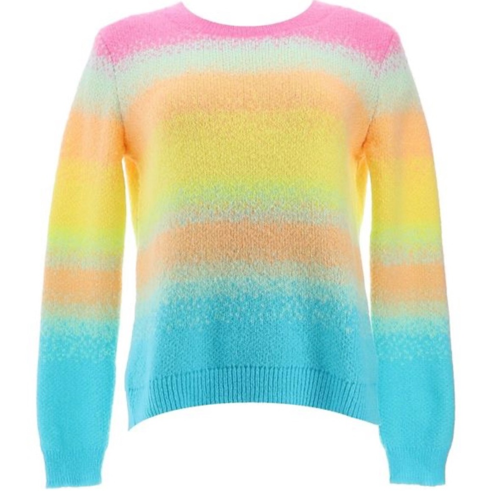 Candace Cameron Bure Multicolor Crew Neck Sweater